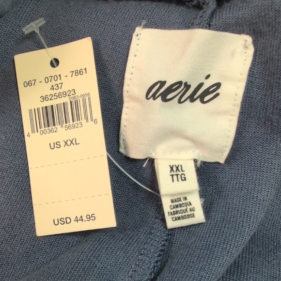 Aerie Blue Velour Pants - Picture 3 of 5